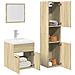 Set Mobili da Bagno 4 pz Rovere Sonoma in Legno Multistrato - Foto miniatura 2