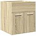 Set Mobili da Bagno 4 pz Rovere Sonoma in Legno Multistrato - Foto miniatura 8