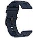 Cinturino In Silicone Universale Compatibile Con Samsung, Huawei E Garmin Blue 20 Mm - Foto miniatura 1