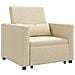 Divano Letto Singolo Crema 90 x 165 x 87 cm Tessuto - Foto miniatura 1
