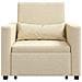 Divano Letto Singolo Crema 90 x 165 x 87 cm Tessuto - Foto miniatura 5
