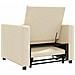 Divano Letto Singolo Crema 90 x 165 x 87 cm Tessuto - Foto miniatura 7