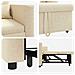 Divano Letto Singolo Crema 90 x 165 x 87 cm Tessuto - Foto miniatura 8