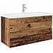 Mobile da Bagno con Lavabo Integrato e Rubinetto Legno Antico - Foto miniatura 1