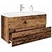 Mobile da Bagno con Lavabo Integrato e Rubinetto Legno Antico - Foto miniatura 2