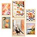 Set Di 6 Stampe Dalla Finestra In Set Mix Di Dipinti Decorativi Estetici Per Il Tuo Soggiorno, Camera Da Letto, Casa A3 & A4 Telaio In Legno Chiaro - Foto miniatura 1
