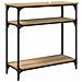 Tavolo consolle Rovere artigianale 75 x 29 x 75 cm - Foto miniatura 7