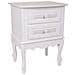 Comodino In Legno Con 2 Cassetti Bianchi 42x34x57. - Foto miniatura 1