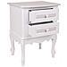 Comodino In Legno Con 2 Cassetti Bianchi 42x34x57. - Foto miniatura 3