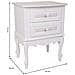 Comodino In Legno Con 2 Cassetti Bianchi 42x34x57. - Foto miniatura 5