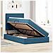 Letto con contenitore e materasso Blu Scuro 120 x 200 cm - Foto miniatura 4