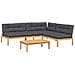 Set Divani Pallet Giardino 4pz Cuscini Legno Massello Acacia - Foto miniatura 1