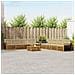 Set di divani da esterno con cuscino 9 pcs Naturale e Beige - Foto miniatura 2