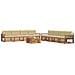 Set di divani da esterno con cuscino 9 pcs Naturale e Beige - Foto miniatura 3