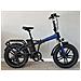 Bici E-bike Fat Bike Misura 20 Cambio 7v Batteria 48v 17,5ah Motore 250w 50nm Bicicletta Elettrica Pieghevole In Alluminio - Blu Opaco - Foto miniatura 1