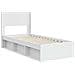 Struttura del letto con stoccaggio e testata Bianco 90 x 200 cm - Foto miniatura 4