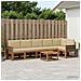 Set di divani da esterno 7 pcs Naturale e Beige Poliestere - Foto miniatura 2