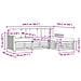 Set di divani da esterno 4 pcs Bianco e Crema - Foto miniatura 6