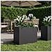 Vaso da giardino Nero 80 x 40 x 60 cm Acciaio laminato a freddo - Foto miniatura 2