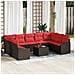 Set di divani 10 pz Marrone polyrattan - Foto miniatura 5