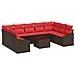 Set di divani 10 pz Marrone polyrattan - Foto miniatura 1