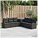 Set di divani 7 pz Nero Rattan sintetico e Acciaio - Foto miniatura 9