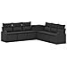 Set di divani 7 pz Nero Rattan sintetico e Acciaio - Foto miniatura 1
