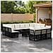 Set Divano da Giardino 14 pz Nero polyrattan - Foto miniatura 7