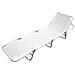 Lettino Prendisole da Giardino Sdraio in Alluminio Colore Bianco - Foto miniatura 1