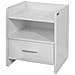Comodino Bianco, Comodino Letto Con Cassetto Fbt66-w - Foto miniatura 1