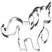 Stampo Biscotto Unicorno Al Trotto 10cm - Foto miniatura 1
