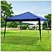 Gazebo Struttura In Acciaio Pieghevole Rivestimento Tessuto Oxford Blu 3x3m - Foto miniatura 2