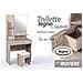 Toilette Consolle Con Specchiera Rovere Tavolino E Sgabello - Foto miniatura 1