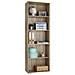 Scaffale Per Libri Lexi 5 Ripiani 60 X 30 X 190 Cm - Legno Chiaro, Rovere Sonoma - Foto miniatura 3
