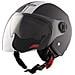 Jet Casco Moto Grigio Opaco Omologato Ece Grafica Bianca Visiera Parasole L - Foto miniatura 5