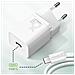 Caricabatteria Da Rete Super Fast Charging 25w Usb-c + Cavo Type-c Tzccsup-l02 White - Foto miniatura 5