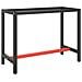 Telaio Banco da Lavoro Nero e Rosso Opaco 110x50x79 cm Metallo - Foto miniatura 1