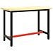 Telaio Banco da Lavoro Nero e Rosso Opaco 110x50x79 cm Metallo - Foto miniatura 2