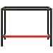 Telaio Banco da Lavoro Nero e Rosso Opaco 110x50x79 cm Metallo - Foto miniatura 3