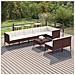 Set Divani Da Giardino 9 Pz Con Cuscini In Polyrattan Marrone - Foto miniatura 1