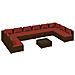 Set Divani Da Giardino 11 Pz Con Cuscini In Polyrattan Marrone - Foto miniatura 1