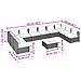 Set Divani Da Giardino 11 Pz Con Cuscini In Polyrattan Marrone - Foto miniatura 7