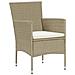 Set Mobili Da Pranzo Per Giardino 5 Pz In Polyrattan Beige - Foto miniatura 2