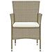 Set Mobili Da Pranzo Per Giardino 5 Pz In Polyrattan Beige - Foto miniatura 3