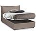 Letto Piazza E Mezza Clara, Letto Contenitore Con Rivestimento In Ecopelle, 100% Made In Italy, Apertura Frontale, Con Materasso Cm 120x190 Incluso, Tortora - Foto miniatura 2