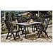 Tavolo Da Esterno Portici, Tavolo Rettangolare Da Pranzo, Tavolo Da Giardino Multiuso Effetto Rattan, 100% Made In Italy, 150x90h72 Cm, Antracite - Foto miniatura 3