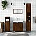 Armadietto Bagno Rovere Marrone 58x33x60cm In Legno Multistrato - Foto miniatura 2