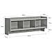 Appendiabiti Da Parete Appendiabiti Da Ingresso Mensola Pensile Con 3 Cesti E 4 Ganci, Grigio Chiaro 100x25x35cm Fhk28-hg - Foto miniatura 4