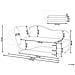 Chaise Longue Versione Sinistra Meri Lino Sintetico Blu Scuro Con Contenitore - Foto miniatura 2