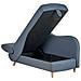 Chaise Longue Versione Sinistra Meri Lino Sintetico Blu Scuro Con Contenitore - Foto miniatura 4